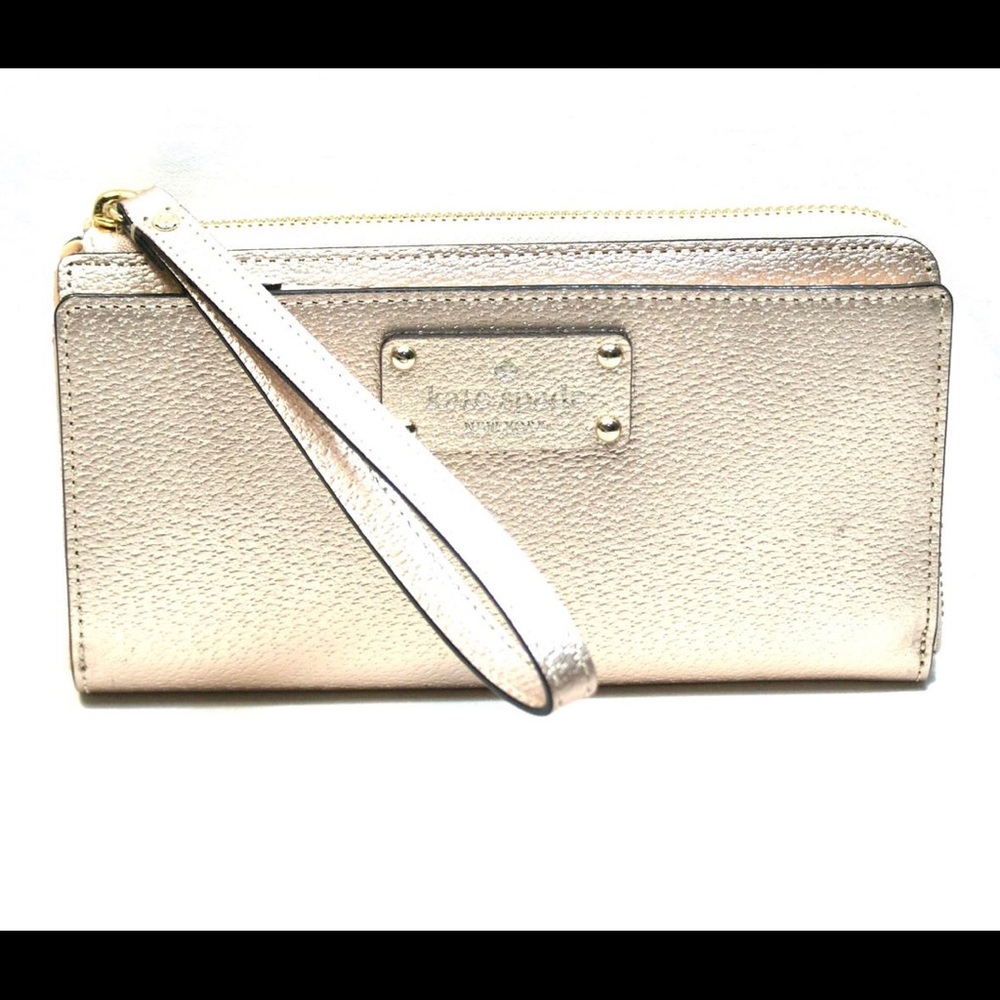 BOGO Kate Spade Wellesley metallic gold wallet